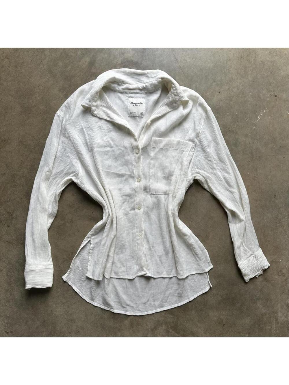 Abercrombie & Fitch white button up shirt